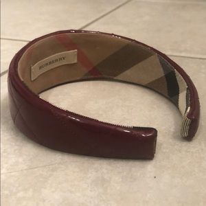 Burberry Check Quilted Patent Headband- BRAND NEW